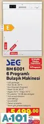 SEG 6 PROGRAMLI BULAŞIK MAKİNESİ